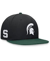 Top of the World Men's Black/Green Michigan State Spartans Rally Two-Tone Fitted Hat