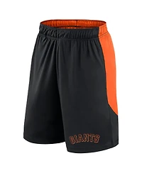 Fanatics Men's Black/Orange San Francisco Giants Launch Polyester Shorts