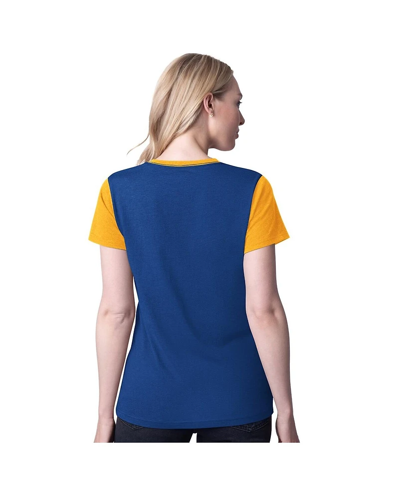 G-iii 4Her by Carl Banks Women's Royal Chase Elliott Racer Color Blocked T-Shirt