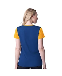 G-iii 4Her by Carl Banks Women's Royal Chase Elliott Racer Color Blocked T-Shirt