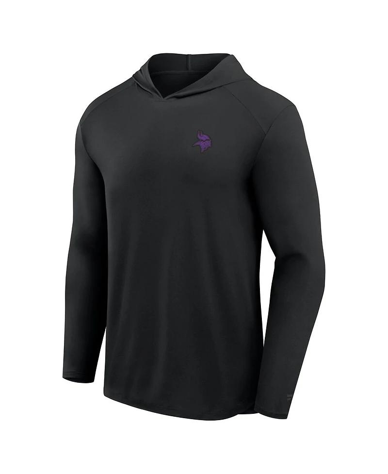Fanatics Men's Gray Minnesota Vikings Front Office Power Mono Long Sleeve Hoodie T-Shirt