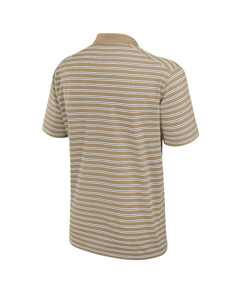 Nike Men's Tan Michigan State Spartans Athletic Prep Striped Performance Polo Shirt
