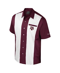 Colosseum Men's Maroon Texas A&M Aggies Strike Bowling Button-Up Shirt