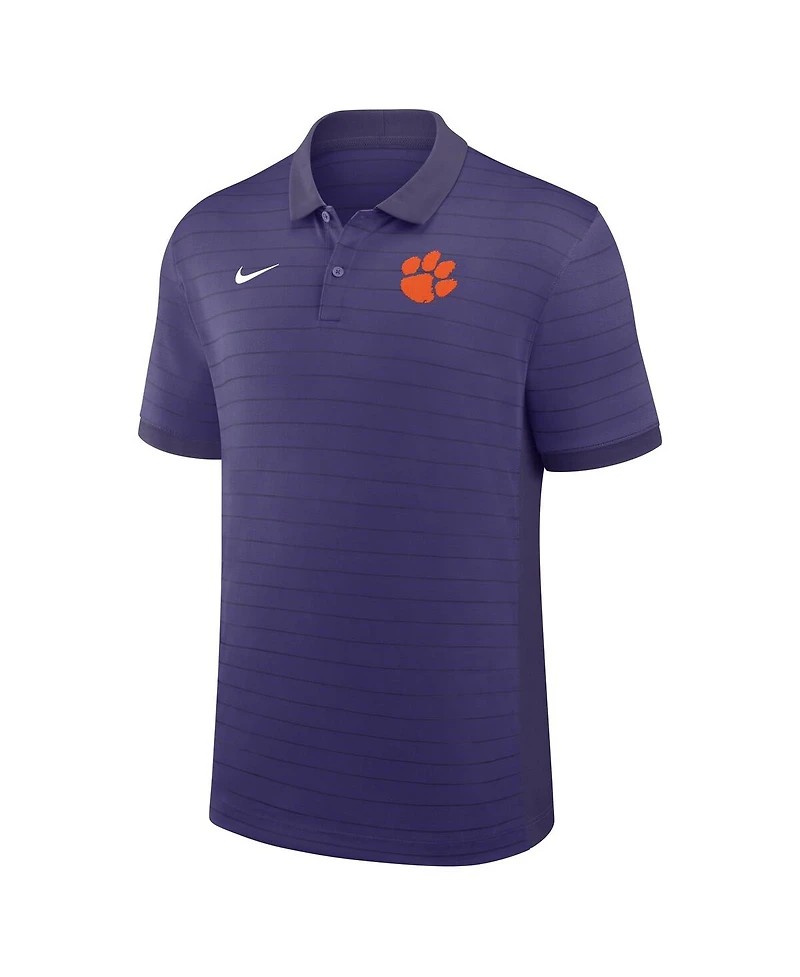 Nike Men's Purple Clemson Tigers 2025 Early Season Coaches Sideline Victory Stripe Performance Polo Shirt