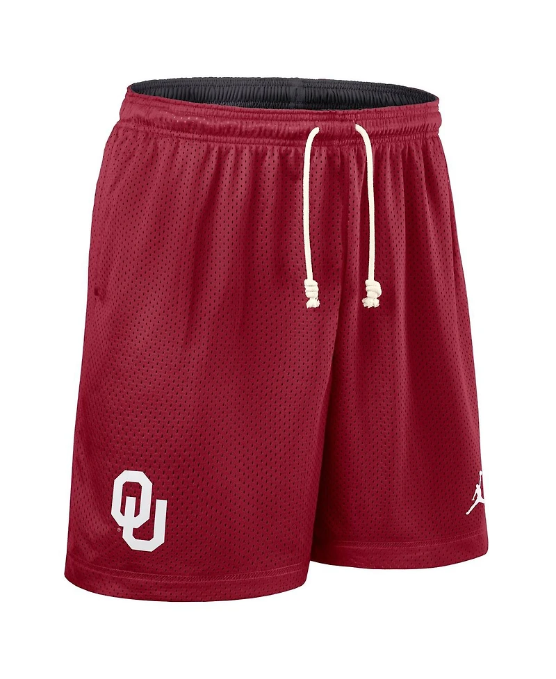 Jordan Men's Crimson/Charcoal Oklahoma Sooners 2025 Sideline Reversible Performance Shorts
