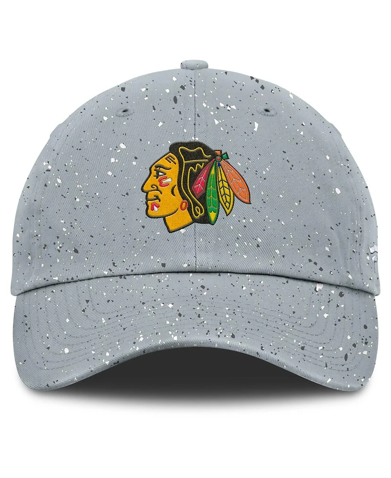 Fanatics Women's Gray Chicago Blackhawks Heritage Snow Day Speckle Adjustable Hat