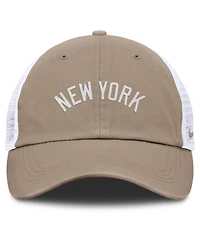 Nike Men's and Women's Khaki/White New York Yankees Club Trucker Adjustable Hat