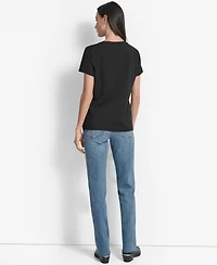 Dkny Women's Met Museum Conversational Crewneck T-Shirt