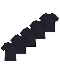 Polo Ralph Lauren Big Boys Crewneck Undershirts, 5 Pack