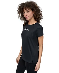 Dkny Sport Women's Tech Logo Raglan-Sleeve T-Shirt