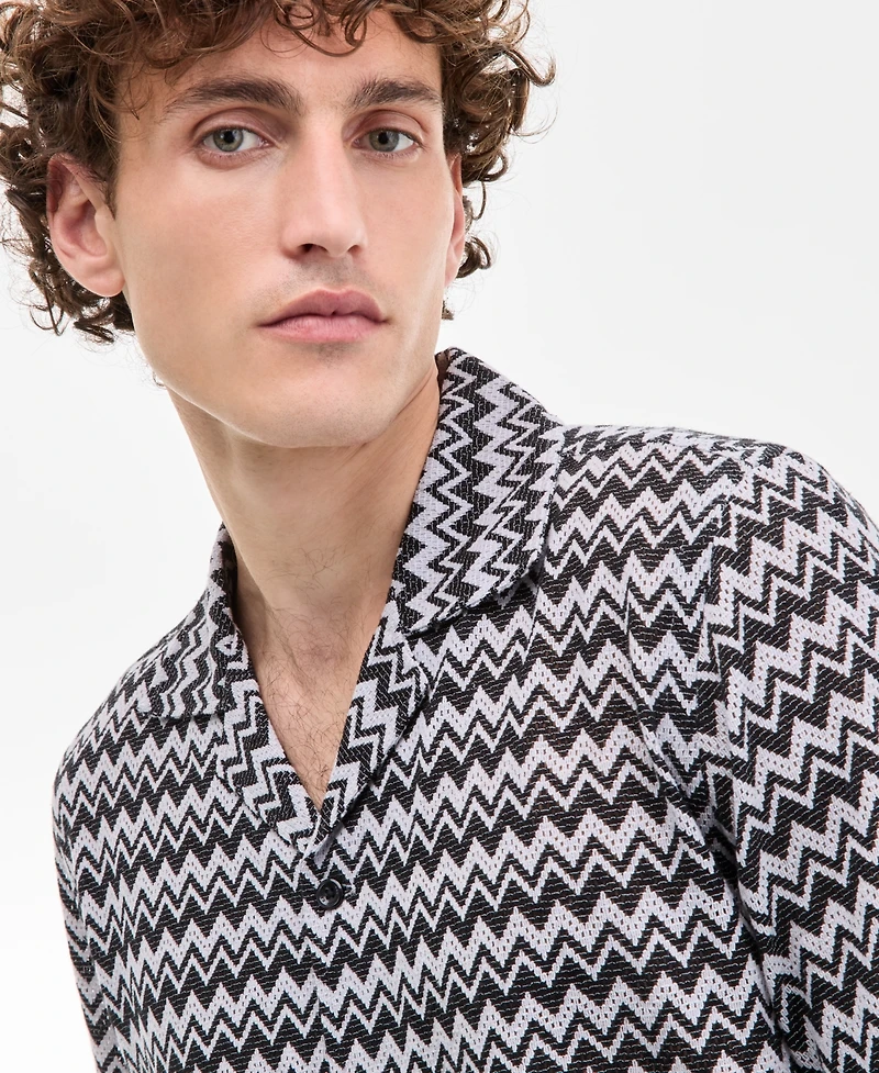 Karl Lagerfeld Paris Men's Zig-Zag Shirt