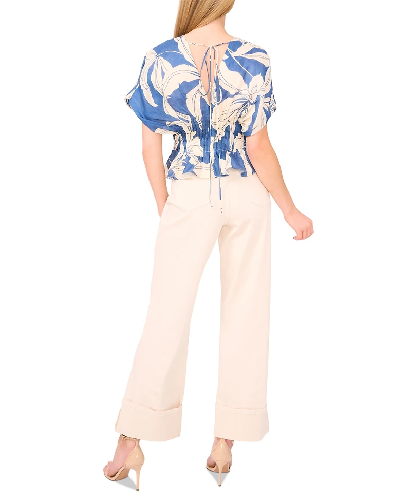 Parker Women's The Hallie Linen-Blend Pintucked Top