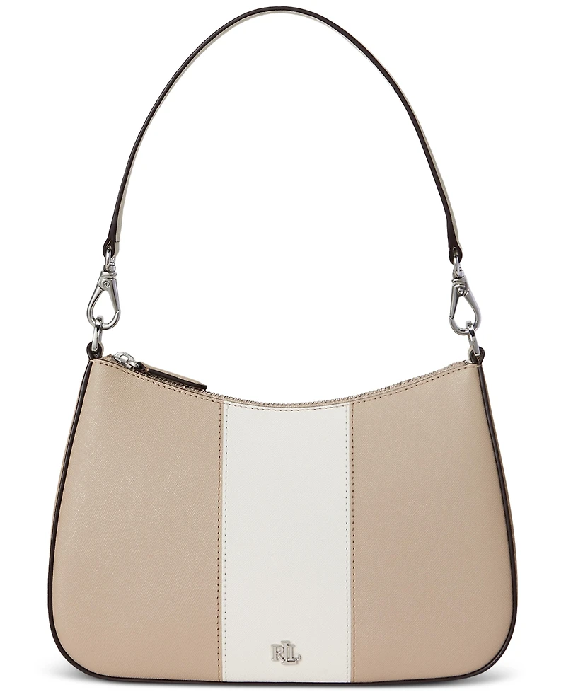 Lauren Ralph Lauren Two-Tone Leather Small Danni Shoulder Bag