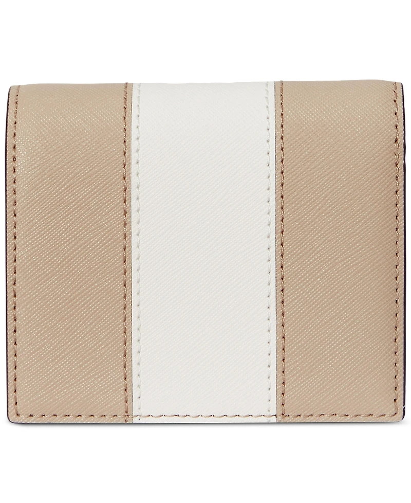 Lauren Ralph Lauren Crosshatch Leather Compact Wallet