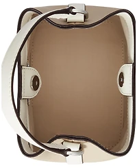 Lauren Ralph Two-Tone Leather Small Reese Bucket Bag