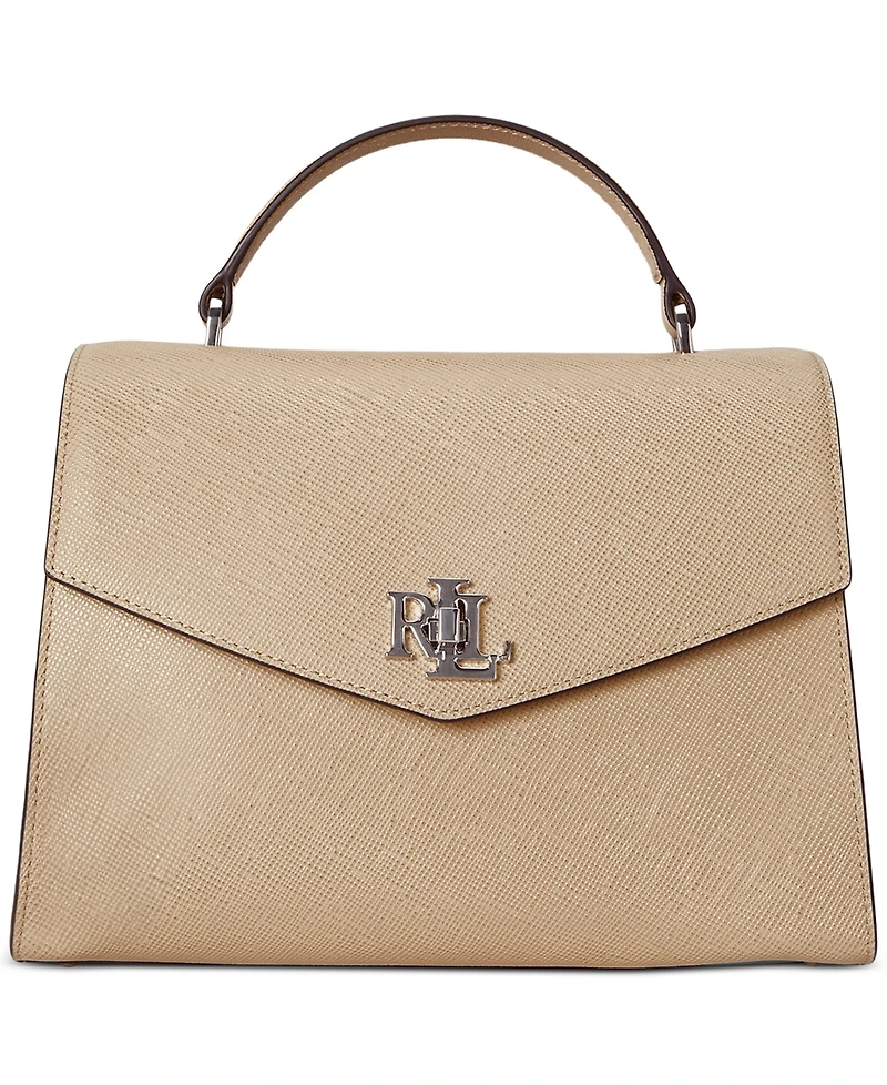 Lauren Ralph Lauren Textured Leather Large Farrah Satchel