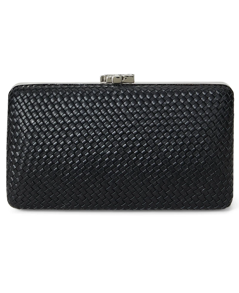 Lauren Ralph Lauren Woven Leather Small Franki Clutch