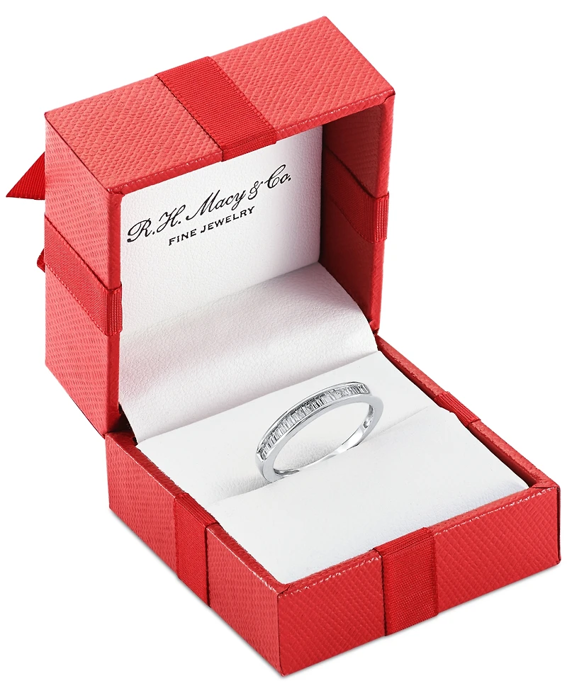 Diamond Baguette Band (1/7 ct. t.w.) 14k White Gold, or Rose Gold