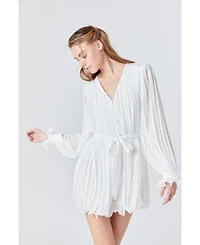 endless rose Women's Pleated Romper