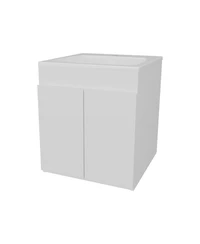 Shoshoni Bathroom Vanity with two Doors, White