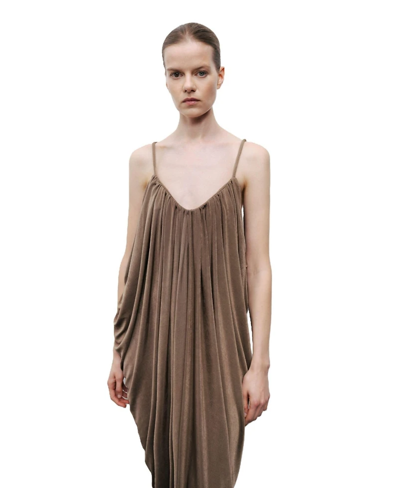 Nocturne Women's Draped Detailed Flowy Maxi Dress