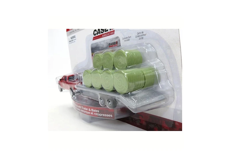 1/64th Dodge Ram Pickup w/Gooseneck Trailer & Bales by Ertl