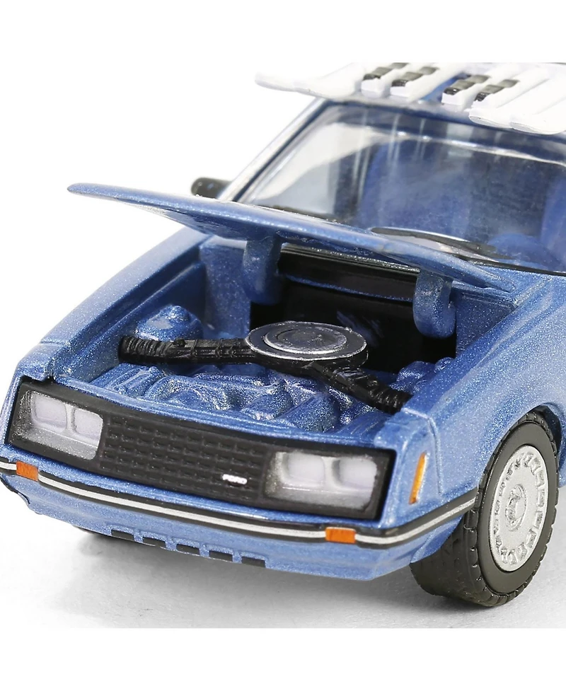 1/64 1967 Mustang Ghia Coupe with Ski Roof Rack Blue Greenlight Hobby 30510