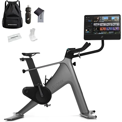 Speediance VeloNix Exercise Bike, Smart Ai Fitness Bike with Personalized Fitness Courses & Online Cycling Coaching, 21.5" Screen, Solid Design,