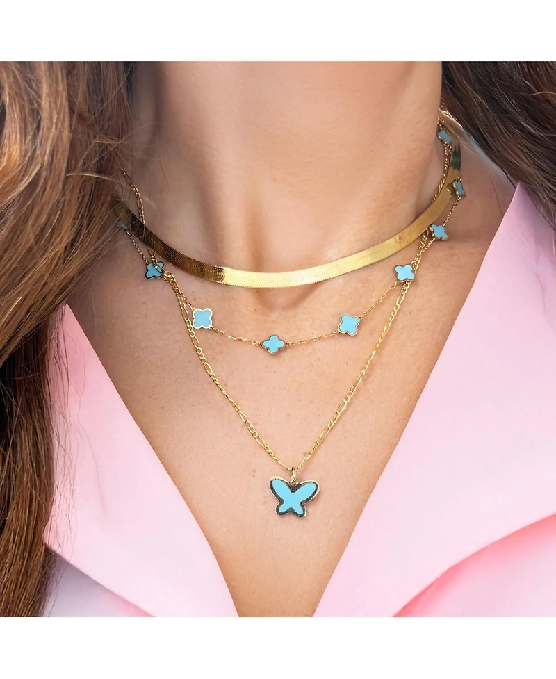 The Lovery Figaro Chain Necklace 14K Gold