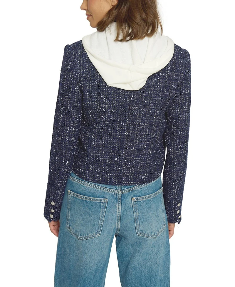 Central Park West Women's Crop Tweed Dickie Blazer