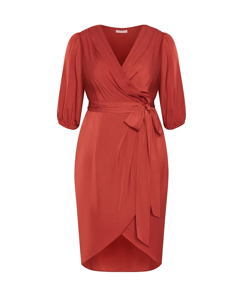 City Chic Plus Opulent Elbow Sleeve Dress