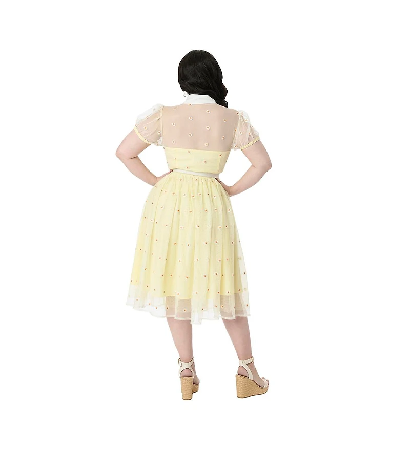 Shop Unique Vintage Plus 1950s Short Sleeve Collared Hollie Swing