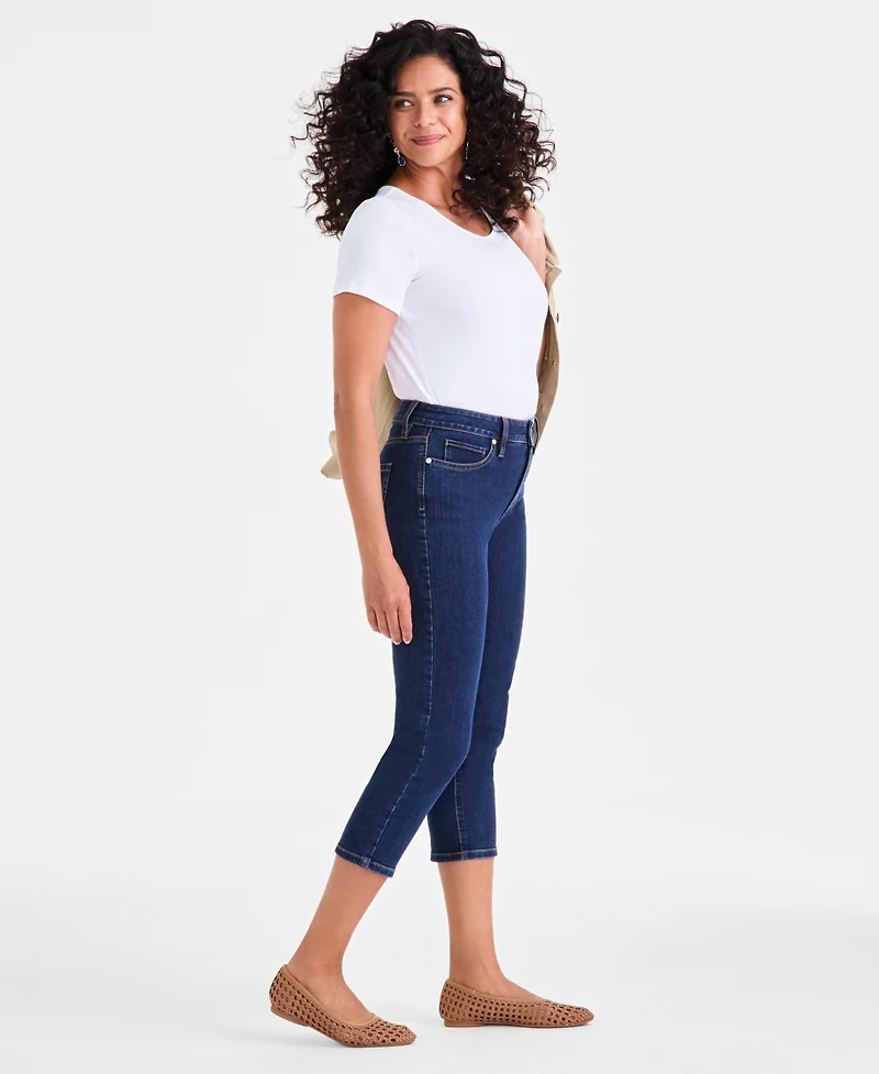 Style & Co Women's Mid-Rise Straight Leg Ankle Jeans, Exclusively at Macy's