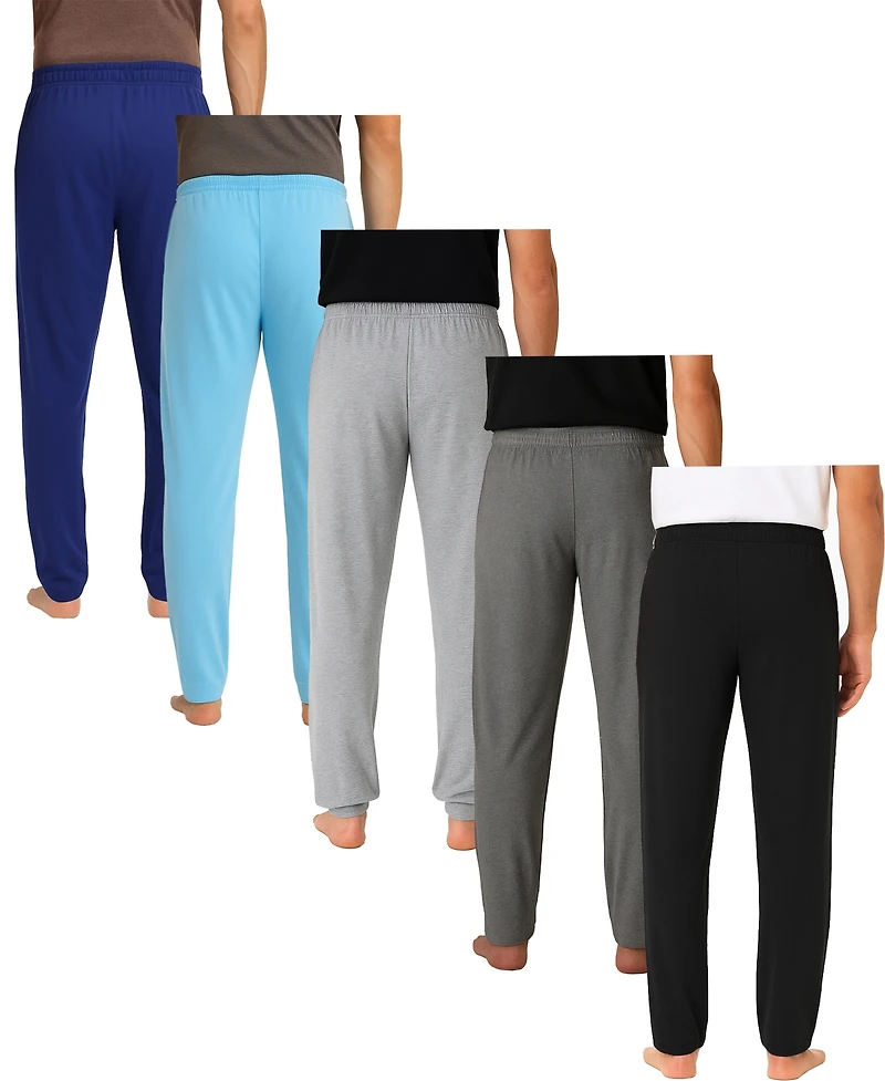 Galaxy By Harvic Men's 5-Pack Modern Fit Classic Lounge Pants