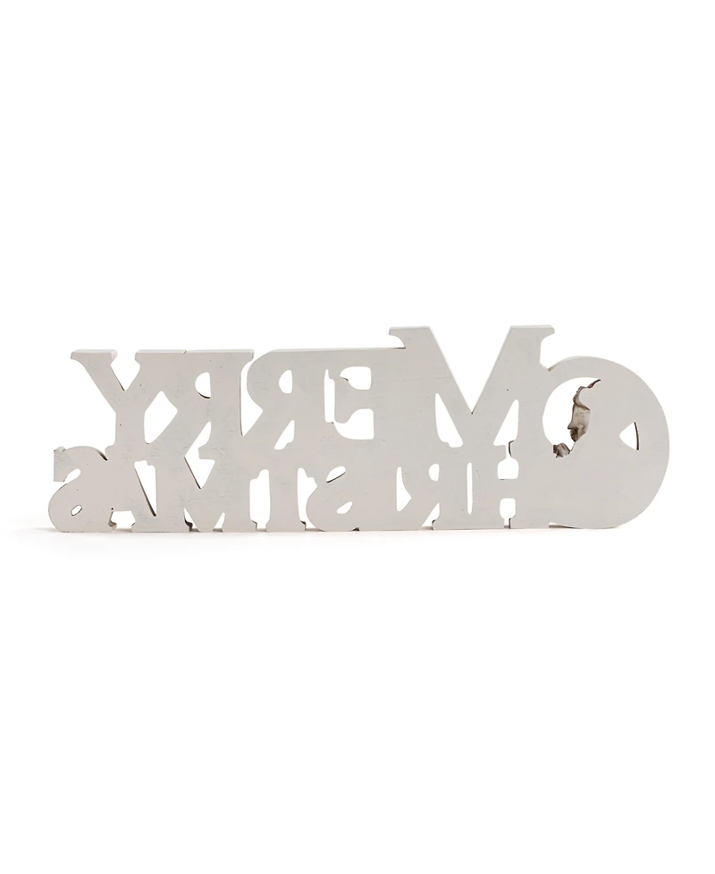 Napco 14.5" Merry Christmas Sign with Dog