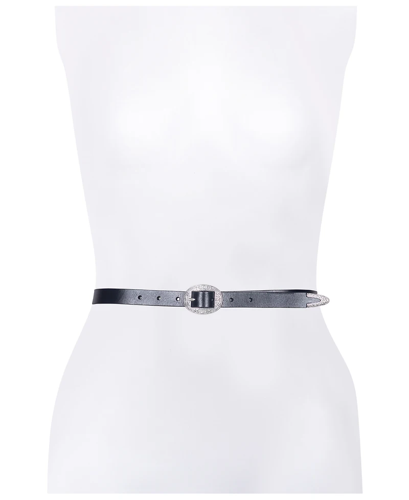 Frye Women's Logo Western Center Bar Belt