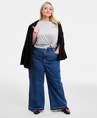 On 34th Trendy Plus Logo Short-Sleeve Crewneck Tee, Macy's Exclusive