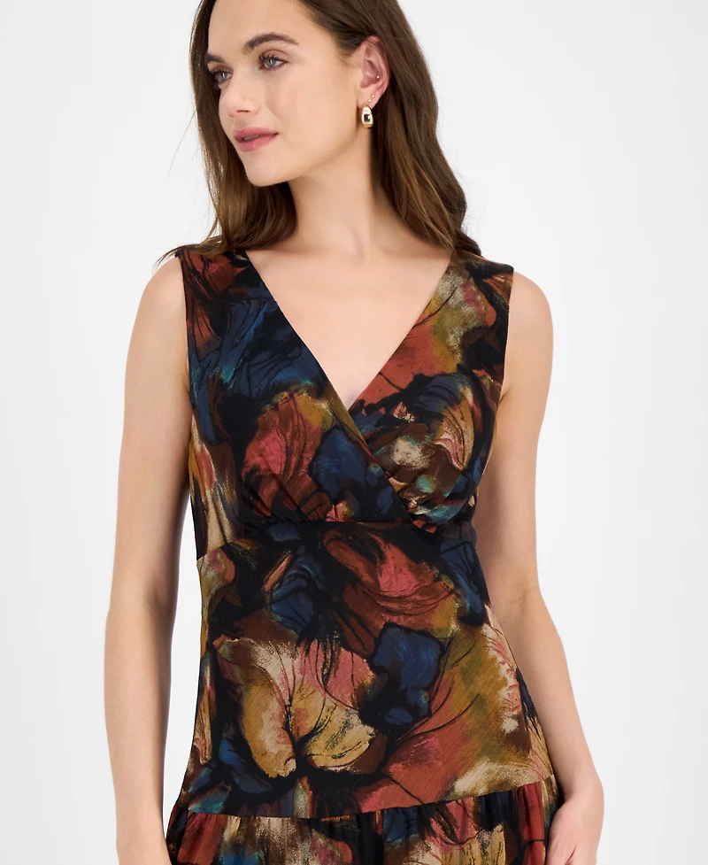 Connected Women's Sleeveless Tiered Midi Dress