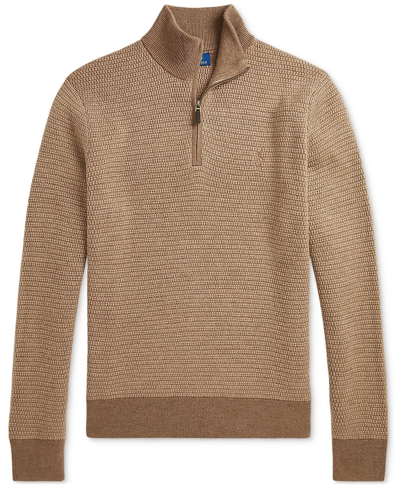Polo Ralph Lauren Men's Washable Wool Quarter-Zip Sweater