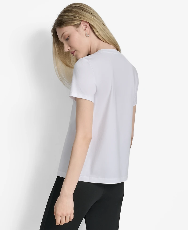 Dkny Women's Skyscraper Logo Crewneck T-Shirt