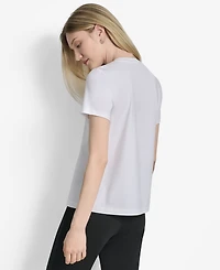 Dkny Women's Skyscraper Logo Crewneck T-Shirt
