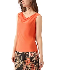 Kasper Women's Cap-Sleeve Cowlneck Blouse