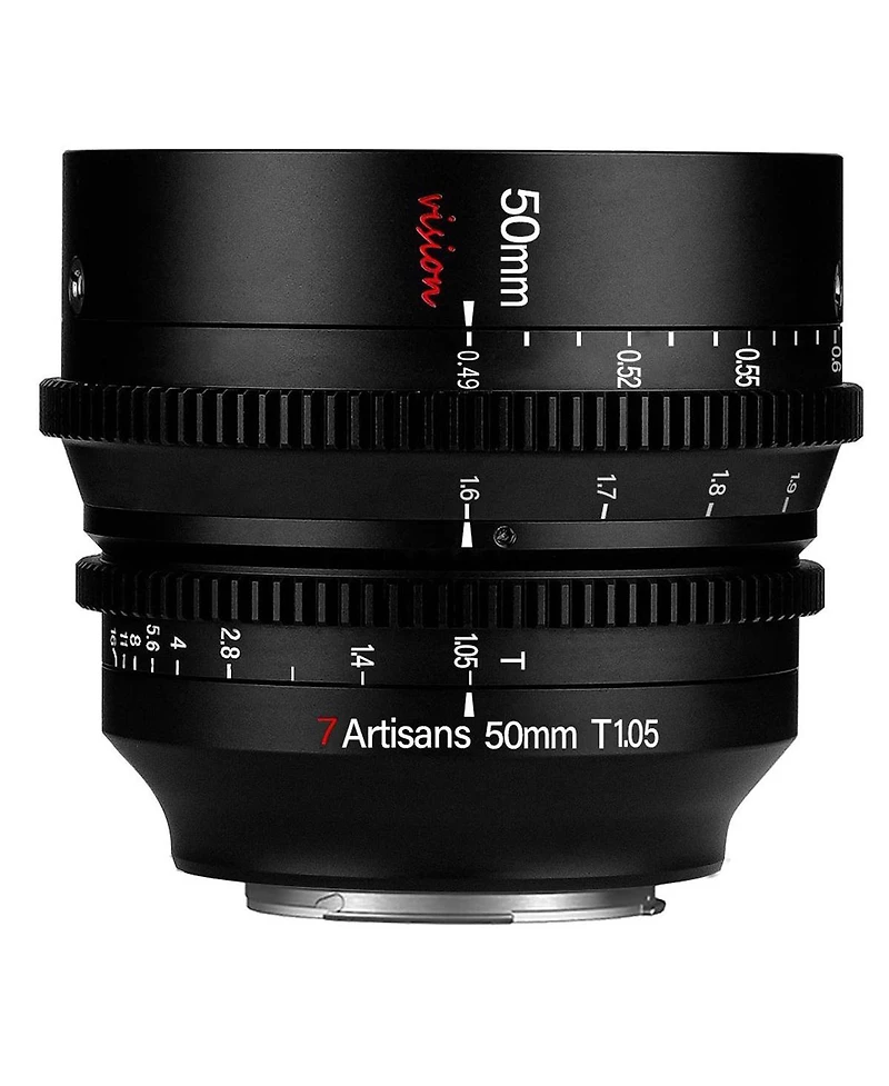 7artisans Photoelectric 50mm T1.05 Vision Cine Lens for Canon Rf, Black