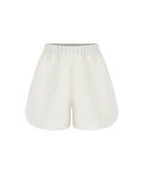 Labeca London Us Women's Capri Ecru Linen Shorts - s / ecru