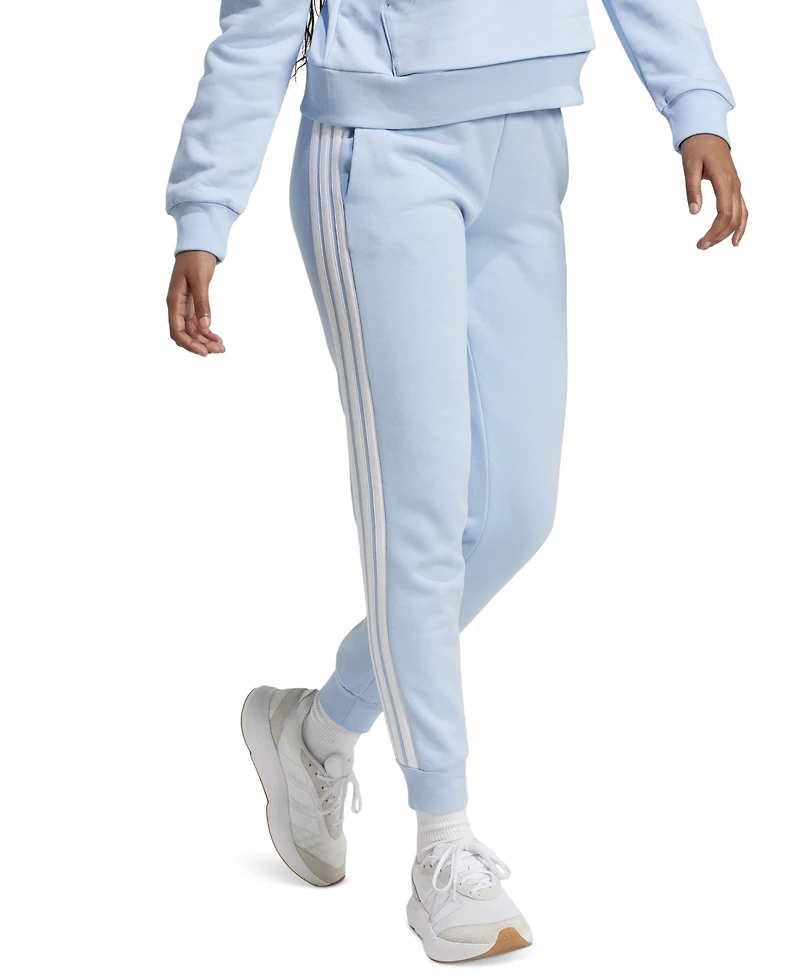 adidas Women's Essentials Three Stripes Fleece Slim Pants