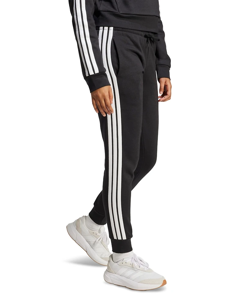 adidas Women's Essentials Three Stripes Fleece Slim Pants
