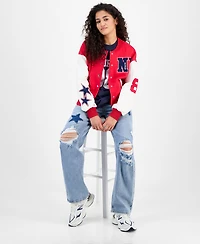 Madden Girl Juniors' Varsity Bomber Jacket