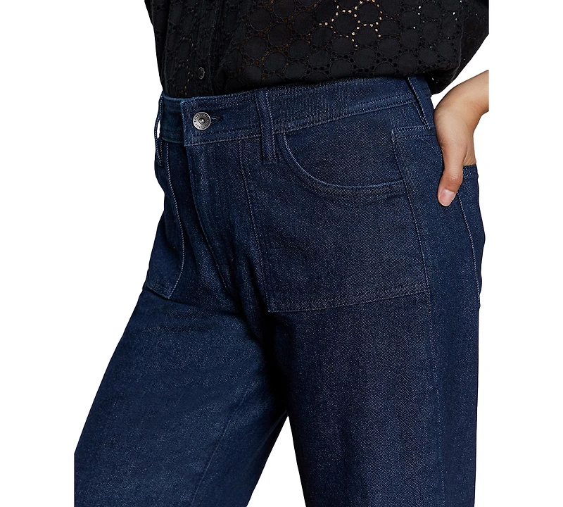 Sanctuary Women's League High-Rise Crop Wide-Leg Jeans