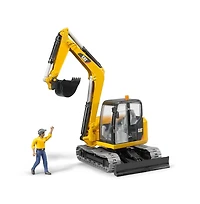 1/16th Caterpillar Mini Excavator w/ Construction Worker by Bruder