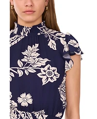 Msk Petite Printed Sleeveless Wide-Leg Jumpsuit